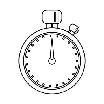 stopwatch chronometer sport equipment outline vector illustration eps 10