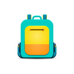 flat backpack vector