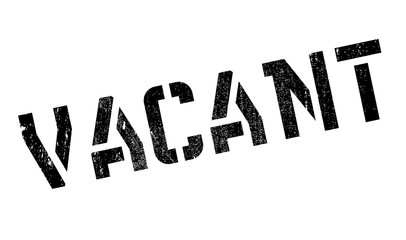 Vacant rubber stamp. Grunge design with dust scratches. Effects can be easily removed for a clean, crisp look. Color is easily changed.