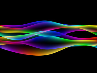 dinamyc flow, stylized  waves, vector