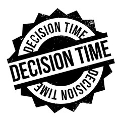 Decision Time rubber stamp. Grunge design with dust scratches. Effects can be easily removed for a clean, crisp look. Color is easily changed.