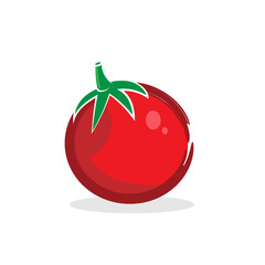 Red stylized tomato isolated illustration
