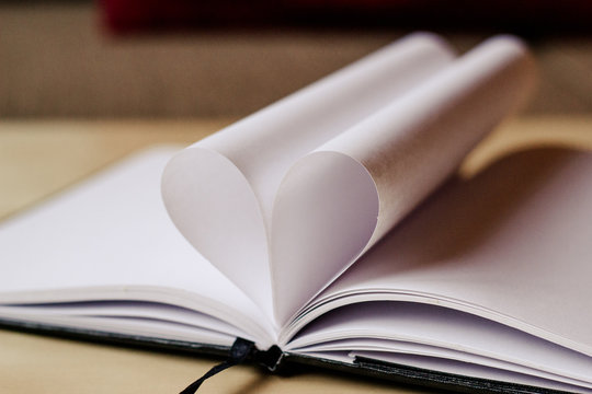 Heart with book sheets