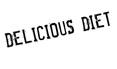 Delicious Diet rubber stamp. Grunge design with dust scratches. Effects can be easily removed for a clean, crisp look. Color is easily changed.