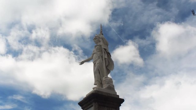 Public Palace and Statue of Liberty in the central square of San Marino - Square of Liberty