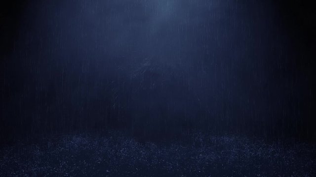 Rainy scene with a scary man