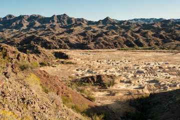 Scenary at Bill Williams Hwy, near Lake Havasu, Arizona