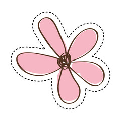 cute flower isolated icon vector illustration design