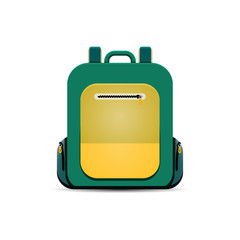flat backpack vector