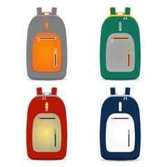 vector backpack set