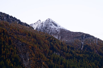 Verschneiter Berggipfel