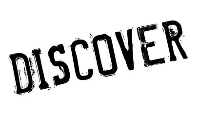Discover rubber stamp. Grunge design with dust scratches. Effects can be easily removed for a clean, crisp look. Color is easily changed.