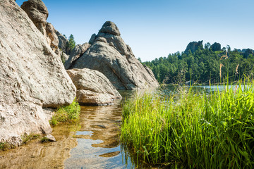 Sylvan Lake at SD Hwy 87 in Custer State Park, SD