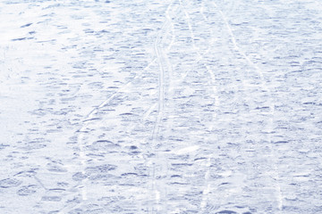 the snow , the road texture in the winter for text