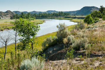 Little Missouri River in Theodore Roosevelt National Park, ND