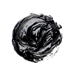 Photo of colorful black brush stroke oil paint