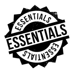 Essentials rubber stamp. Grunge design with dust scratches. Effects can be easily removed for a clean, crisp look. Color is easily changed.