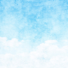 Blue sky in grunge style.