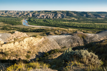Little Missouri River in Theodore Roosevelt National Park, ND