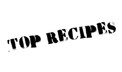 Top Recipes rubber stamp. Grunge design with dust scratches. Effects can be easily removed for a clean, crisp look. Color is easily changed.