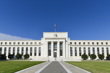 Federal Reserve Building in Washington DC, United States - obrazy, fototapety, plakaty