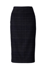 Black plaid skirt isolated on white background
