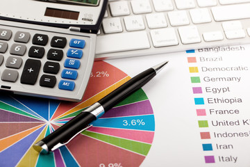 Business Objects in the office on the table