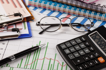 Business Objects in the office on the table