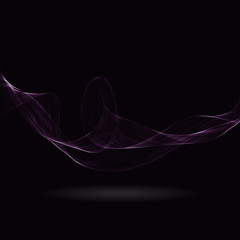 Abstract wait waves on black background