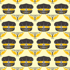 Taxi badge seamless pattern vector illustration.