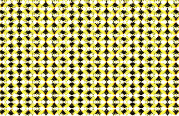 Fragment of a beautiful abstract mosaic decoration of rhombus and hearts. Multicolored red, blue green yellow red maroon grey