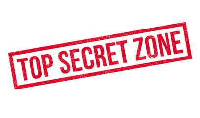 Top Secret Zone rubber stamp. Grunge design with dust scratches. Effects can be easily removed for a clean, crisp look. Color is easily changed.