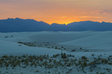 White sands sunset