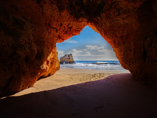 Red cave, Algarve, Portugal
