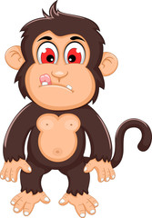 cute monkey cartoon standing