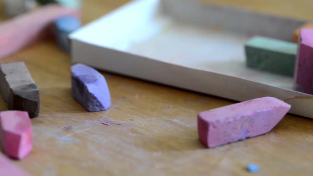 bunte Kreide Nahaufnahme