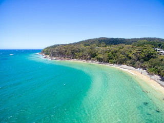 An aerial view of Noosa National Park on Queensland's Sunshine Coast in Australia