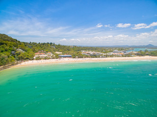Fototapeta premium An aerial view of Noosa National Park on Queensland's Sunshine Coast in Australia