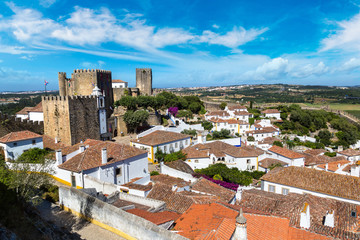 Naklejka premium Panoramic view of Obidos