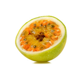Passion fruit isolated on the white background