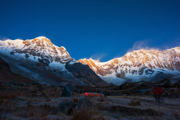 Annapurna I (8,091m) from Annapurna base camp ,Nepal. - 134073025