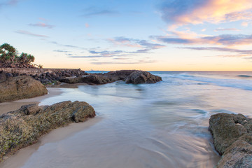 Sunrise at Snapper Rocks on Queensland's Gold Coast in Australia