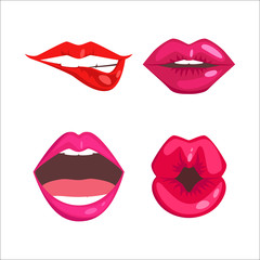 Fototapeta na wymiar Woman lips vector illustration.