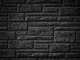 black stone wall background or texture
