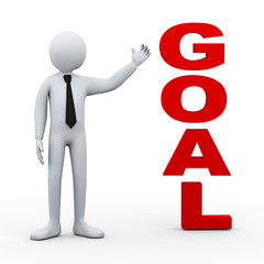 3d man goal word presentation