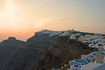 Sunset Over Santorini Caldera