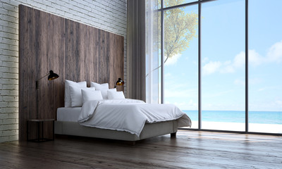 The interior design of minimal bedroom