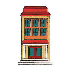 Obraz premium school building icon over white background. colorful design. vector illustration