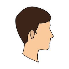 man face cartoon icon over white background. colorful design. vector illustration