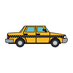 taxi car icon over white background. colorful design. vector illustration